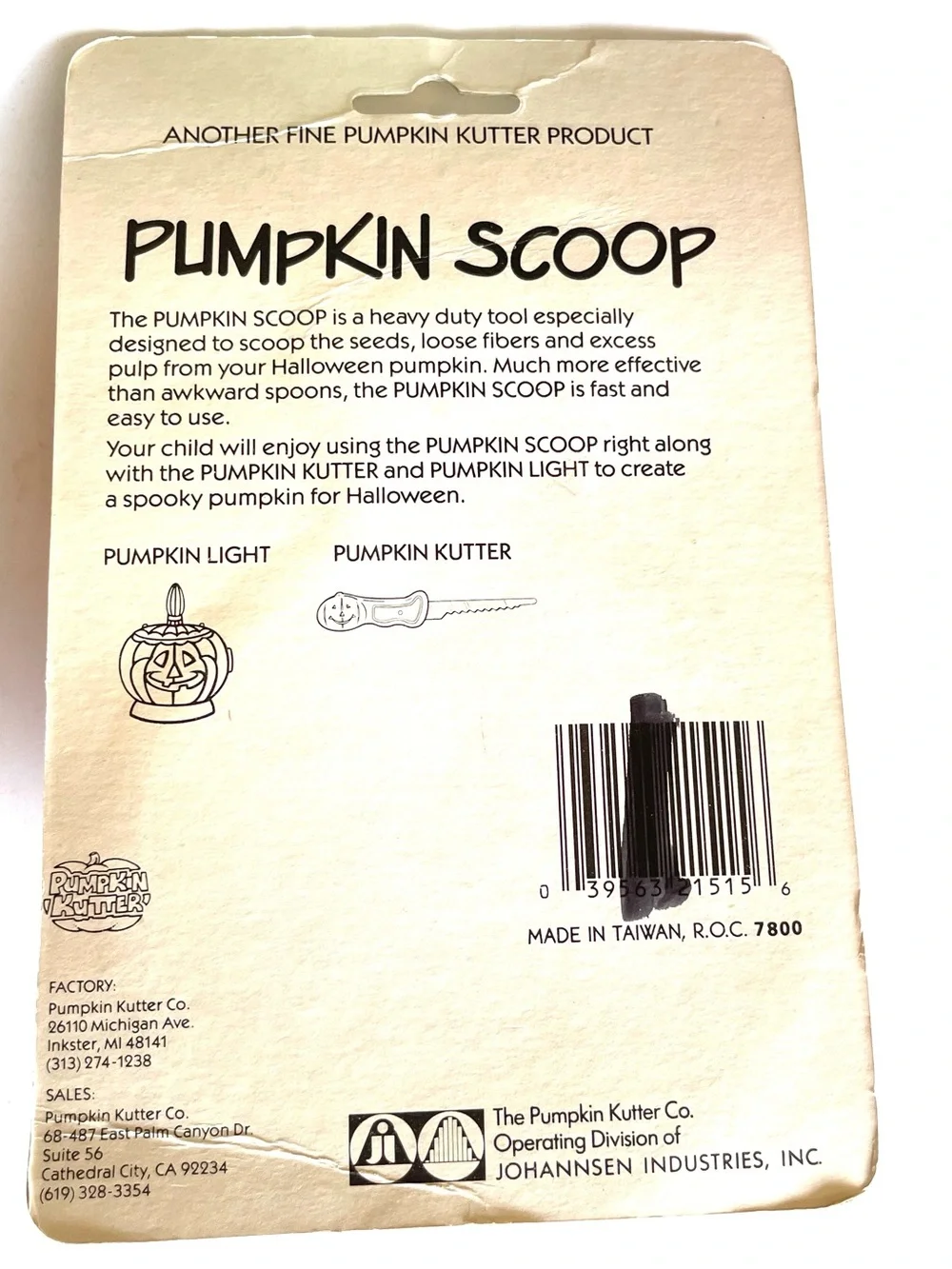 Vintage Pumpkin Scoop Pumpkin Kutter Durable Plastic - Sealed